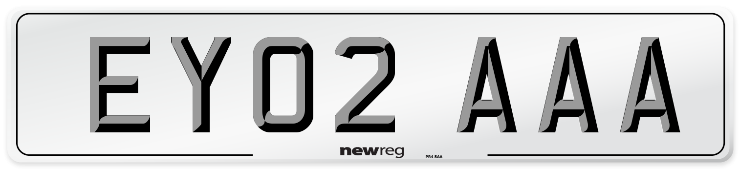 EY02 AAA Number Plate from New Reg